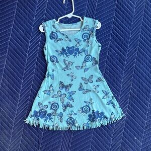Wonder Nation Blue Butterfly Casual Dress
